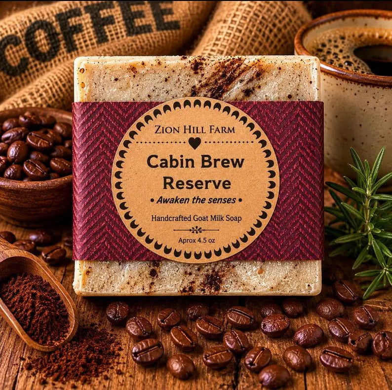 Cabin Brew Reserve - Men's Goat Milk Soap Bar - Cedarwood, Patchouli, Vanilla, Clove