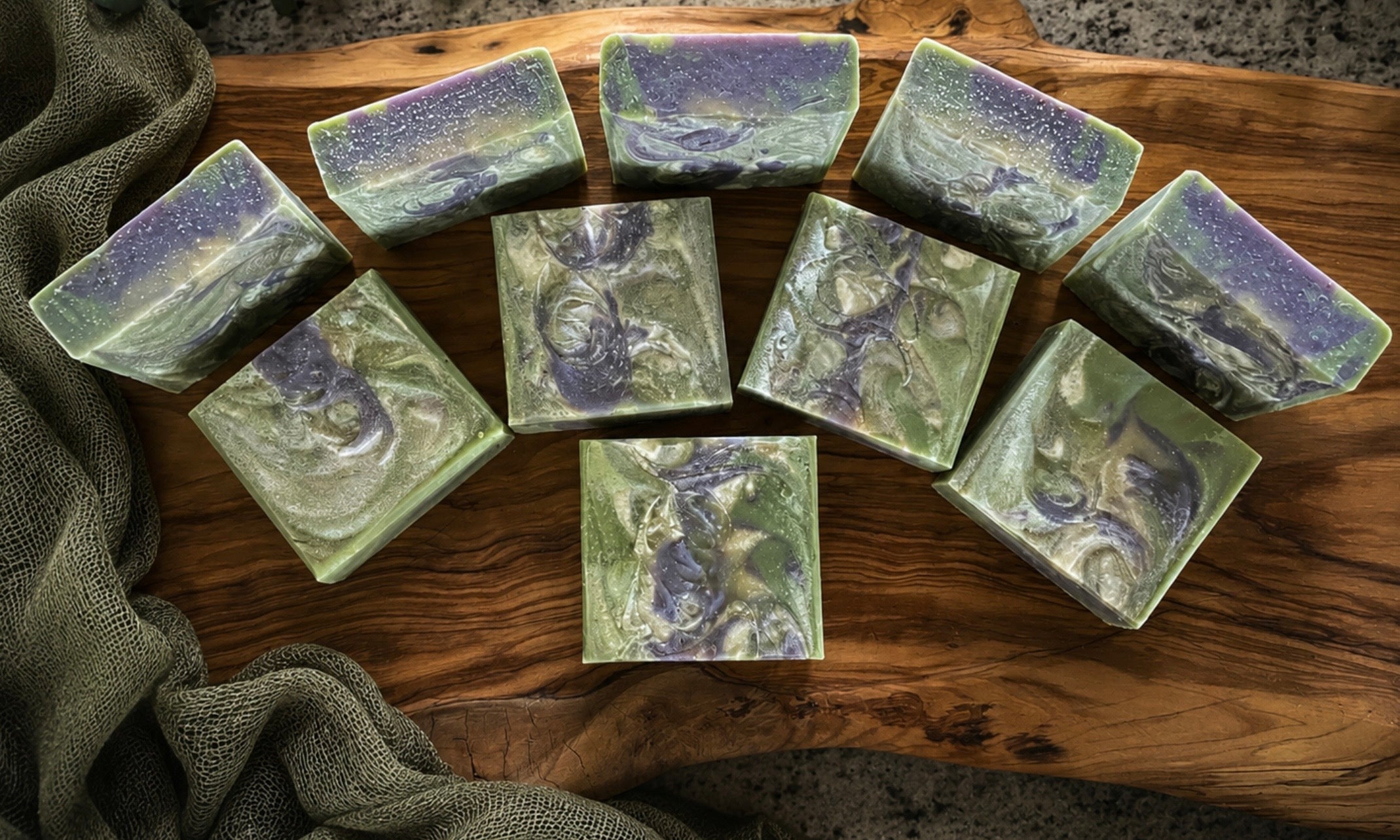 Handcrafted Soap Bar Clover Meadow, Lavender Cedarwood Aroma, Nourishing Tallow Formula