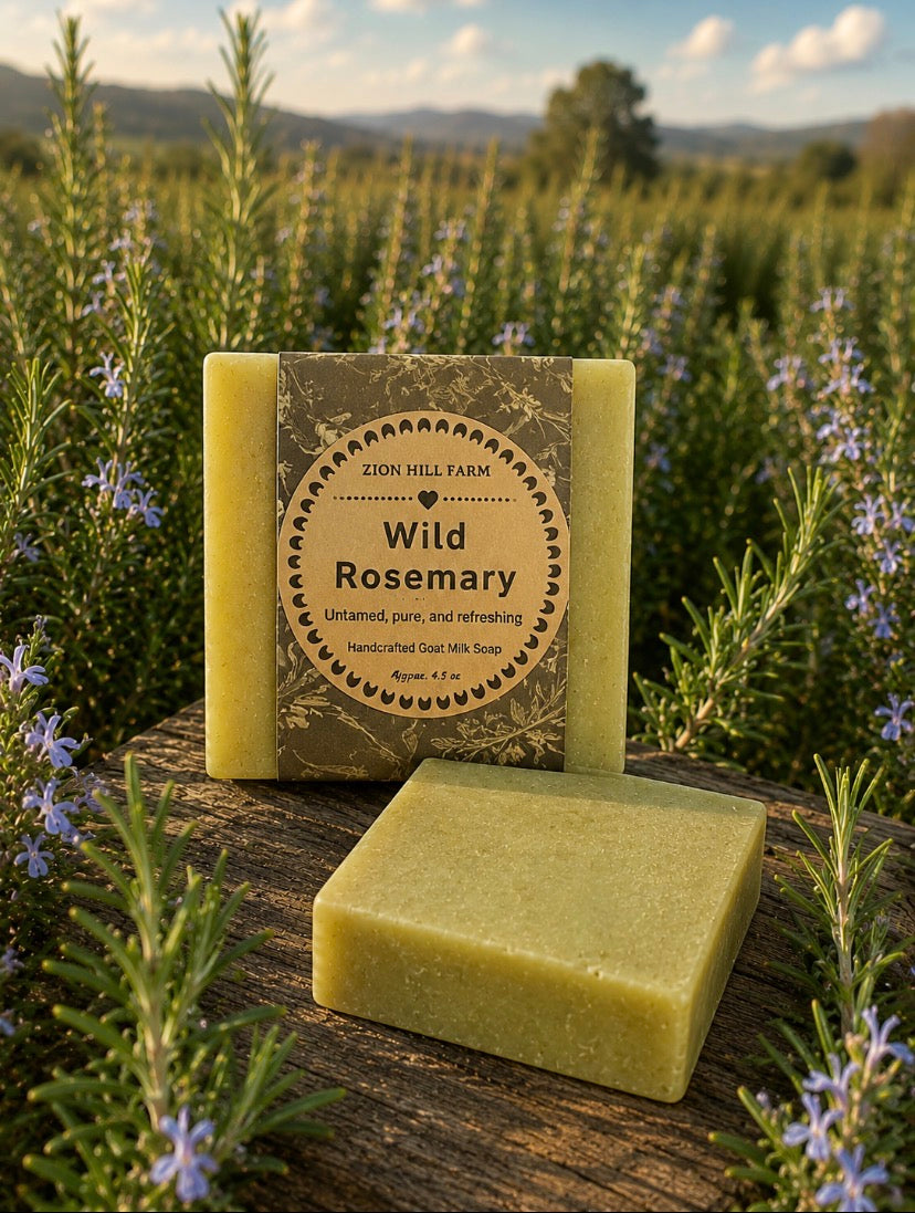 Wild Rosemary | Handcrafted Goat Milk Soap | Rosemary Essential Oil Soap
