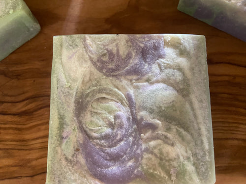 Handcrafted Soap Bar Clover Meadow, Lavender Cedarwood Aroma, Nourishing Tallow Formula